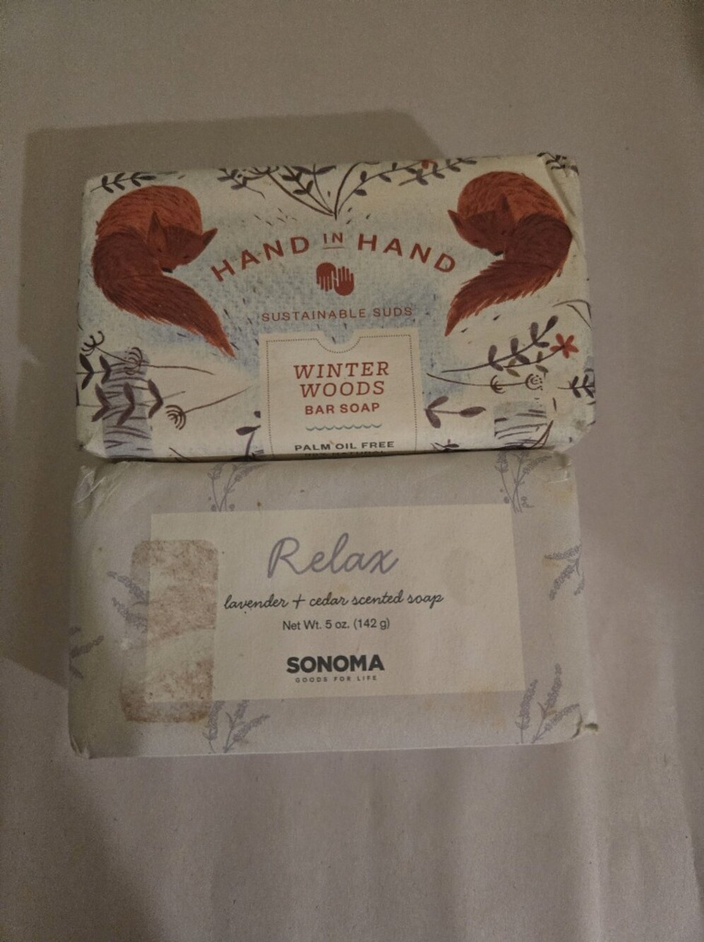 Winter Woods Bar Soap - Cream & Rust 2 Bars Total